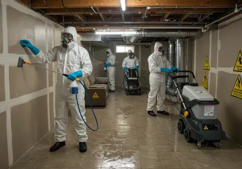 Basement Moisture Removal and Structural Drying process in Lincoln Beach, OR